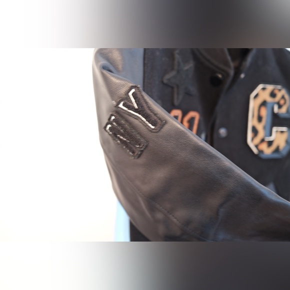 Coach leather wool bomber jacket - Picture 4 of 8